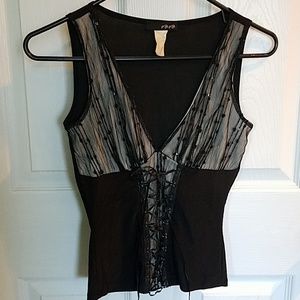 Lace front top